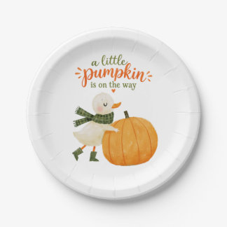 Plato de papel para baby shower de Calabacita