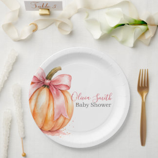 Plato de papel para Baby Shower de Calabacita Dulc