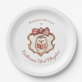 Plato de papel para baby shower de erizo lindo ley