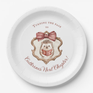 Plato de papel para baby shower de erizo lindo ley