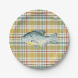 Plato de papel para baby shower de pesca