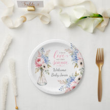 Plato de papel para baby shower: destaca el viaje