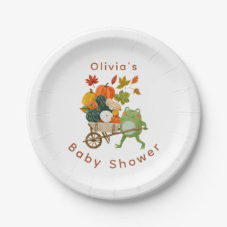 Plato de papel para Baby Shower Little Pumpkin