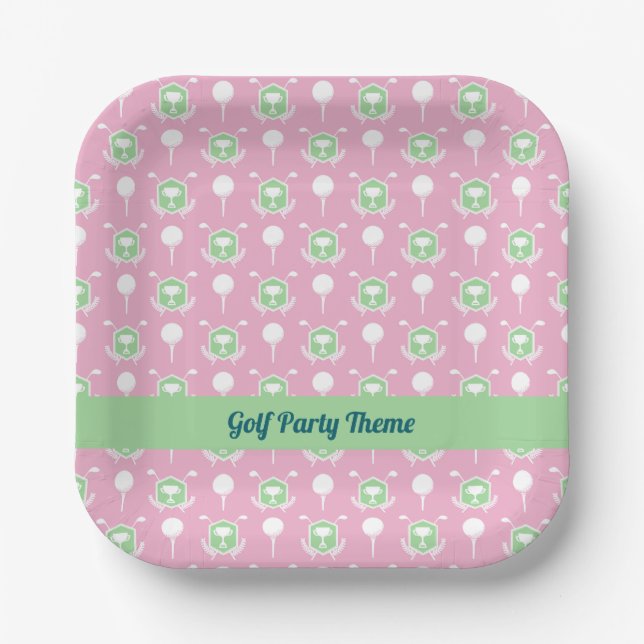 Plato de papel para celebración de evento de golf (Anverso)