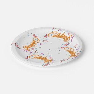 Plato de papel para celebraciones