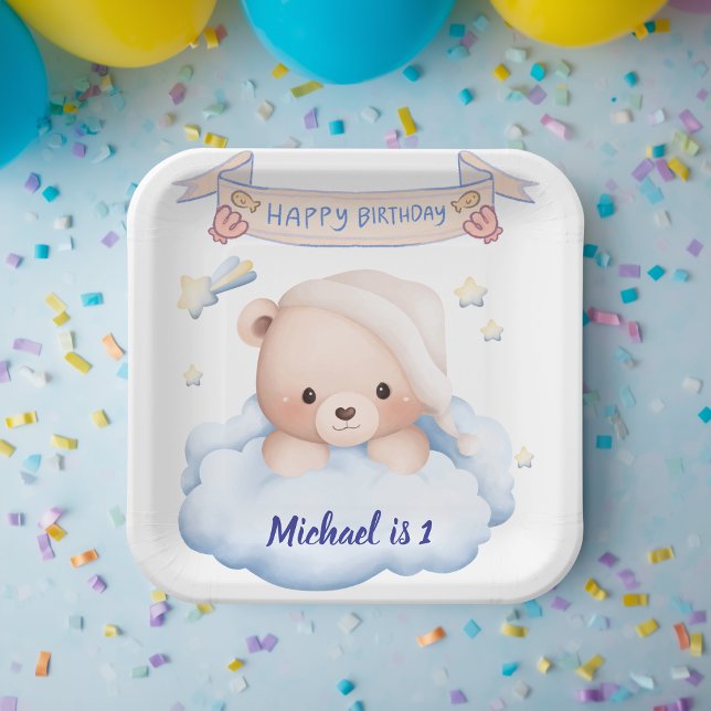 Plato de papel para cumpleaños personalizado con o (Subido por el creador)