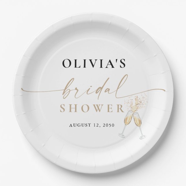 Plato de papel para despedida de soltera boho (Anverso)