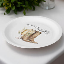 Plato de papel para despedida de soltera Elegantes