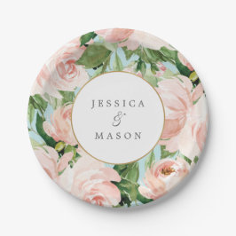 Plato de papel para despedida de soltera Shabby Ch