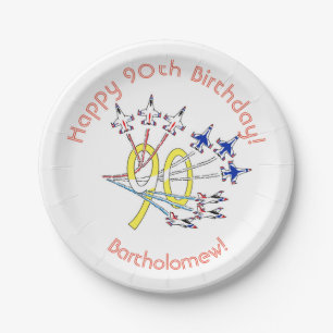 Plato de papel para el 90 cumpleaños de Thunderbir