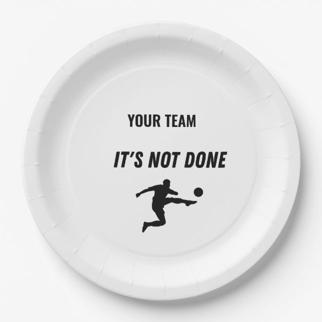 Plato de papel para el día del partido de fútbol (Anverso)