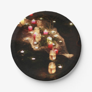 Plato de Papel para Fiesta con Velas - Personaliza