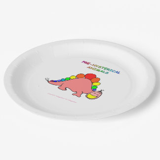 plato de papel para fiesta de Animales Prehistóric