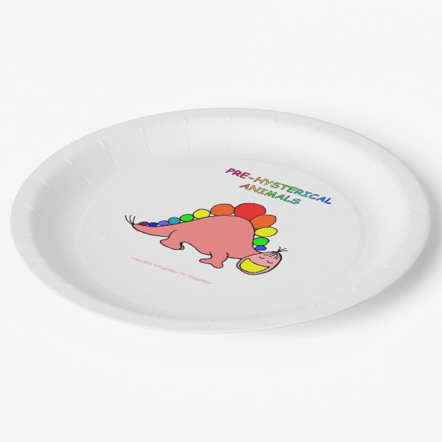 plato de papel para fiesta de Animales Prehistóric (Angular)