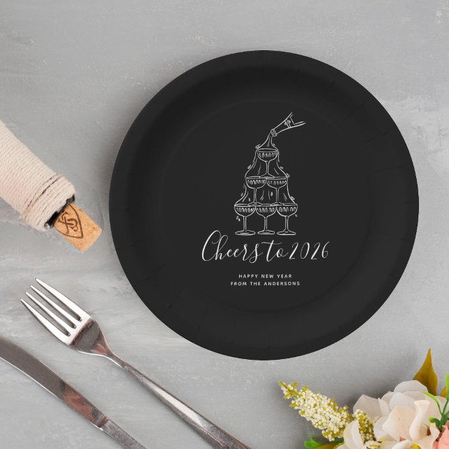 Plato de papel para fiesta de Año Nuevo Moderno Ne (Subido por el creador)