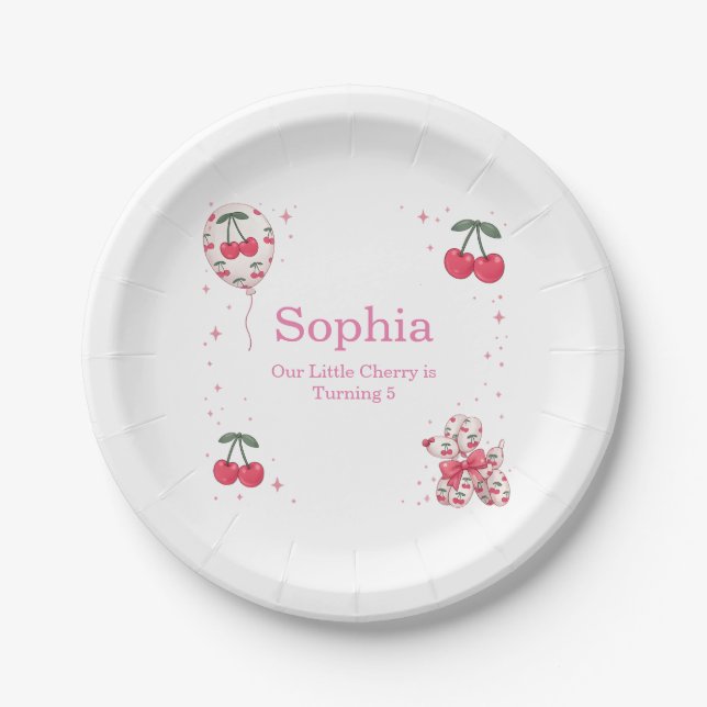 Plato de papel para fiesta de cumpleaños con perro (Anverso)