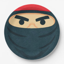 Plato de papel para fiesta de cumpleaños de Ninja