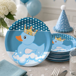 Plato de papel para fiesta de cumpleaños Pato de g