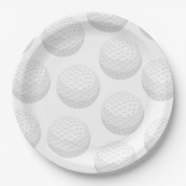 Plato de papel para fiesta de golf