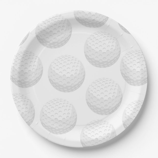 Plato de papel para fiesta de golf (Anverso)