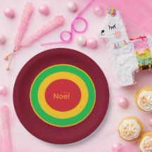 Plato de papel para fiesta de Navidad francés
