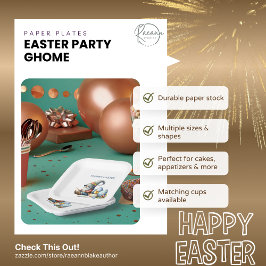 Plato de papel para fiesta de Pascua