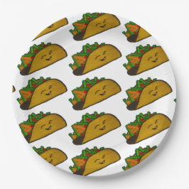 Plato de papel para fiesta de tacos