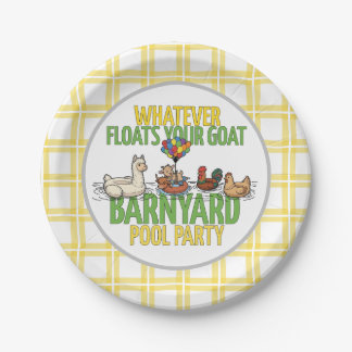 Plato de papel para fiesta pequeño Whatever Floats