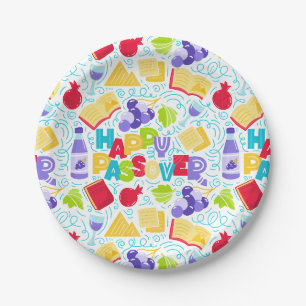 Plato de papel para Pascua Judía