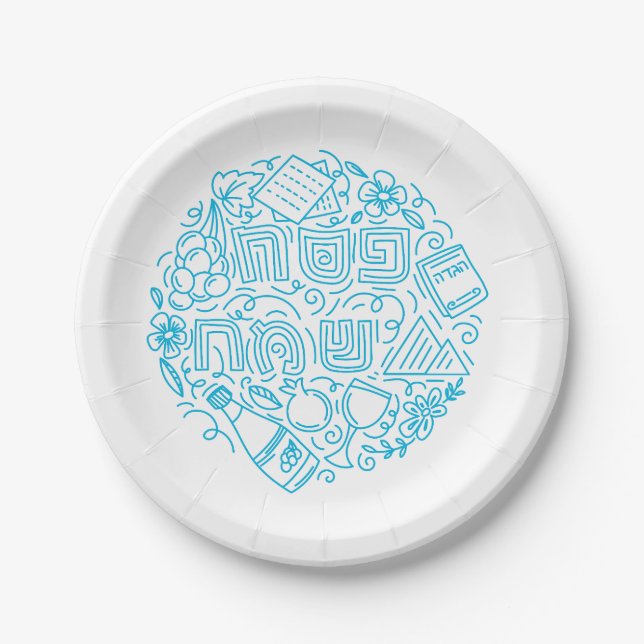 Plato de papel para Pascua Judía (Anverso)