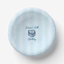 Plato de papel para pastel de cumpleaños con coraz