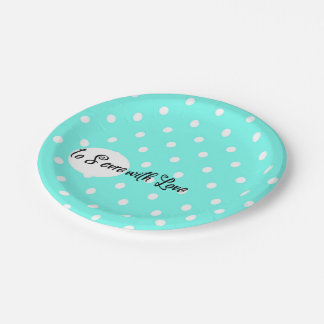 Plato De Papel Para Servir Con Amor Pastel Polka Placa De Papel D
