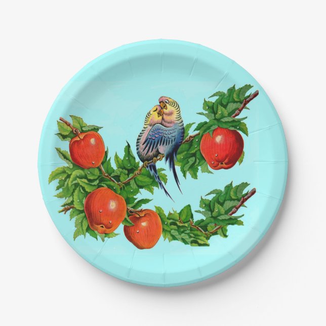 Plato De Papel paracaídas enamorados (Anverso)