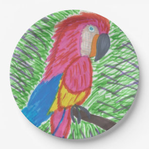 Plato De Papel Paraíso tropical Placas de papel macroscópico