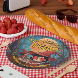 Plato De Papel Parche de calabaza cutáneo Spooktacular Placas de