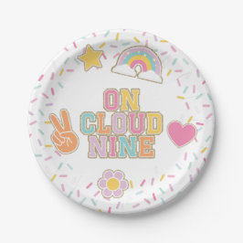 Plato De Papel Parche Preppy En La Gloria Cumpleaños 9