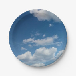 Plato De Papel Parches de nubes