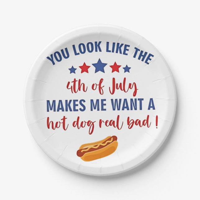 Plato De Papel Parece que el 4 de julio me hace querer (Anverso)