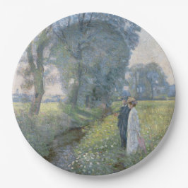 Plato De Papel Pareja comprometida (Boda y matrimonio) (compromis