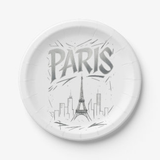 Plato De Papel Paris Perfect Party (paper plate)