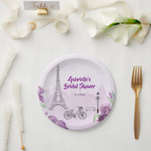 Plato De Papel Paris Purple Iris French