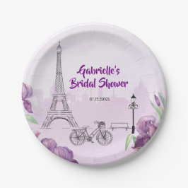 Plato De Papel Paris Purple Iris French
