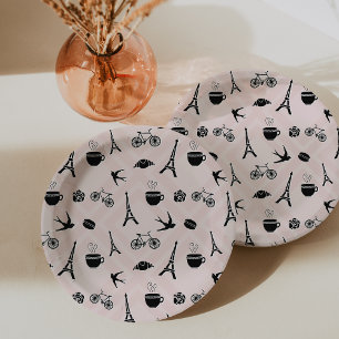 Plato De Papel Paris Romance Patterned