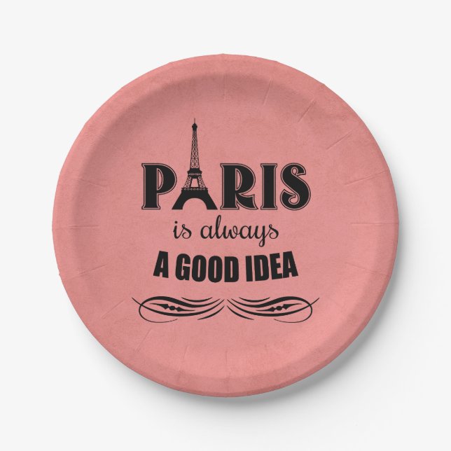 Plato De Papel París siempre es una buena idea (Anverso)