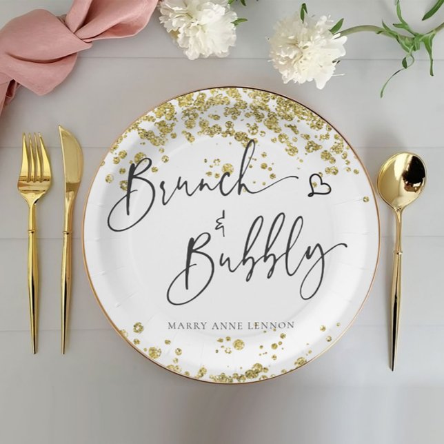 Plato De Papel Parkly Brunch y Bubbly (Subido por el creador)