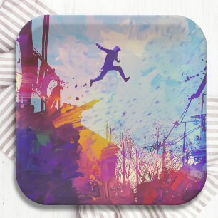 Plato De Papel Parkour Urban Free Running Freestyling