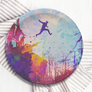 Plato De Papel Parkour Urban Free Running Freestyling