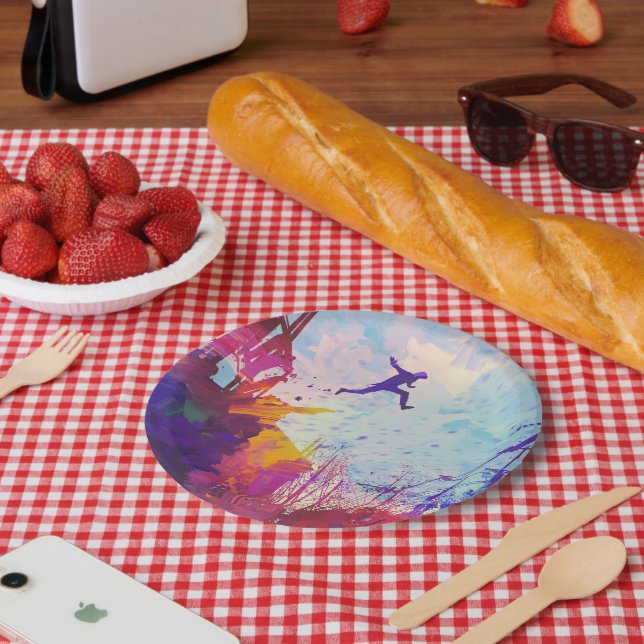 Plato De Papel Parkour Urban Free Running Freestyling Fiesta (Picnic)