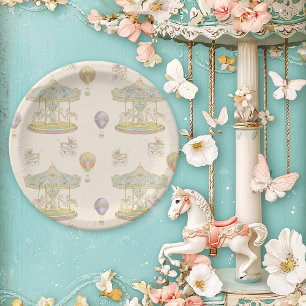 Plato De Papel Parque de diversiones Fairytale Vintage
