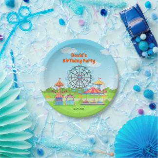 Plato De Papel Parque de diversiones Funfair Chilthday Fiesta